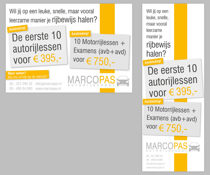 Advertentielijn gebaseerd op de bestaande huisstijl
