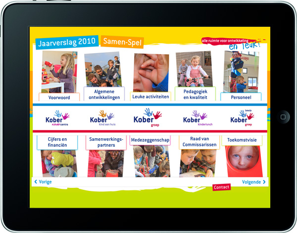 Screenshot De Kober Groep Jaarverslag 2010