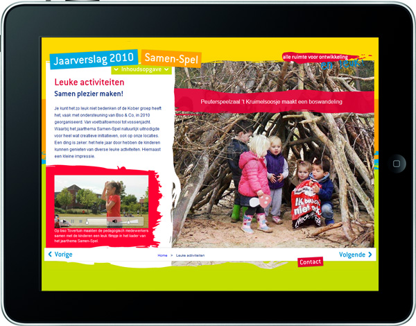 Screenshot De Kober Groep Jaarverslag 2010