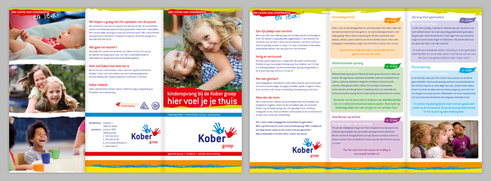 Drieluikfolder van De Kober Groep
